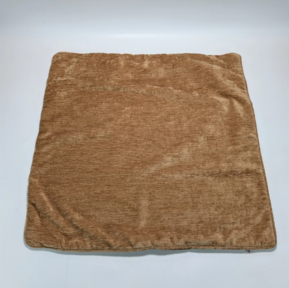 Callisto Home Chenille Velvet Textured Square Accent Pillow Covers - Set of 2